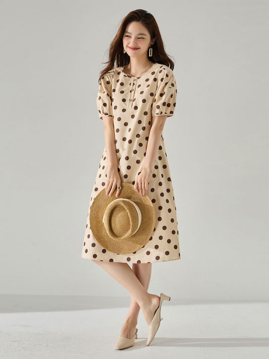 【C&M】Vintage Polka Dot Dress