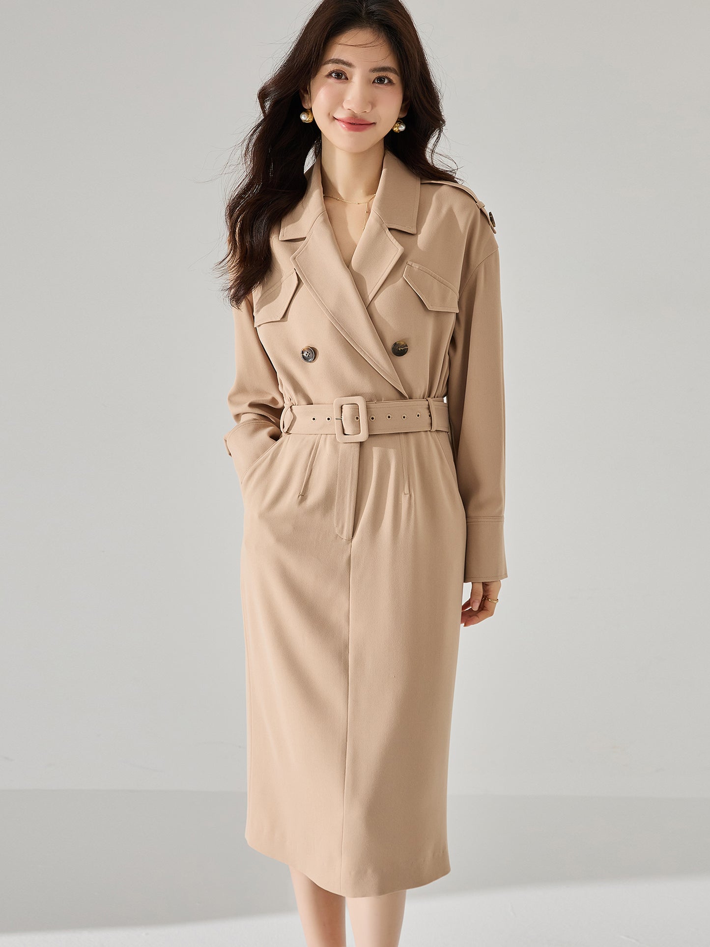 【C&M】Women's trench coat dresses