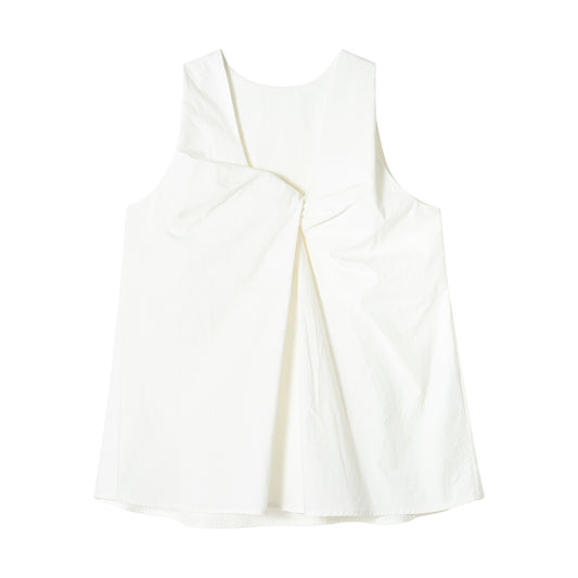 【C&M】Shirred V-neck vest